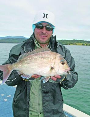 Lee from Sydney with a nice snapper taken in the estuary on a soft plastic. You would be happy enough catching quality fish like this on the outside reefs.